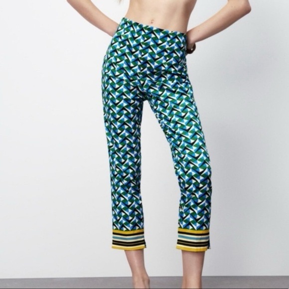 Zara Geometric Print Pants - Picture 1 of 9